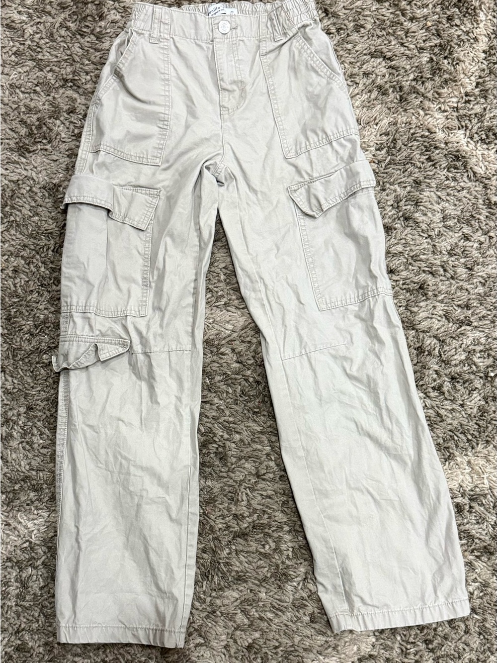 Forever 21 Women's Light Beige Cargo Jumpsuit Pants